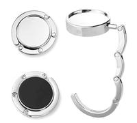 Diompirux 2 unids Gancho plegable para bolso, Gancho para bolsillo con antideslizante, Gadgets para mujeres, Gancho para Monedero Plegable para Bolso, Colgador Bolso Mesa Monedero