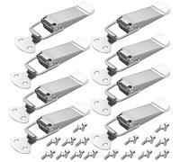 Diompirux 8 Piezas Cierre de Resorte, Cerradura de Palanca 72mm, cerrojo de palanca de resorte, con 35 tornillos, para Cierres Cajas de Madera,Cerrojo Herramienta de Bloqueo del Gabinete