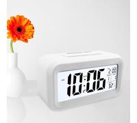 Diompirux Despertador Digital de mesita de Noche, LED Grande Pantalla Reloj Alarma Inteligente con Temperatura, Función Snooze, Calendario, para Dormitorio, Escritorio y Viajes