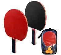 Diompirux Sets de Ping Pong 2 Raquetas de Ping Pong 3 Pelotas 1 Bolsa, Entrenamiento o Kit de Raqueta recreativa, Tenis de Mesa Set para Juegos Profesionales y Recreativos, Exterior, Interior