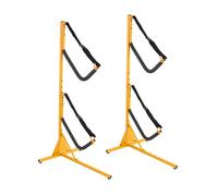 DioPaiB Estantería de almacenamiento de kayak independiente para 2 kayak, doble kayak, capacidad de carga de 120 libras, soporte de almacenamiento para kayak, 74,9 x 31,7 x 27,9 cm, amarillo
