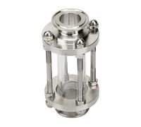 Dioptría de cristal con vista de flujo sanitario de trébol, triple abrazadera de 1,5 ", compatible con tubo de 38mm OD SUS 304, ajuste de acero inoxidable, producto diario Homebrew