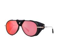 DIOR Hombre Sunglass DiorSnow A1I - Color del Marco: Negro Mate, Color de la Lente: Rojo Espejado