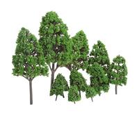 Diorama Kit,12 piezas de 2,5 a 16 cm, escala variada 1:50, modelo de árbol, tren, parque, ferrocarril, paisaje, paisaje, decoración festiva para fiestas