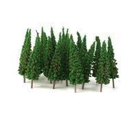 Diorama - Kit de paisaje, 10 piezas de pinos de 6,5 cm, modelo 1:25, modelo de tren, ferrocarril, modelo de árbol para distribución de ferrocarril a escala OO, suministros de diorama, color verde