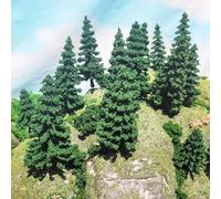 Diorama - Kit de paisaje, 5 piezas, modelo de pino, verde oscuro, tren, tren, tren, arena, mesa, material, diorama, 4 cm