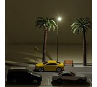 Diorama - Modelo de una calle urbana ocupada con luz LED a escala 1/64 para coleccionistas (luz blanca cálida)