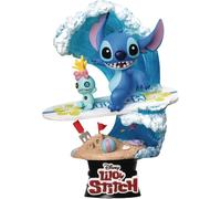 Diorama Stitch Surfeando Lilo & Stitch Disney 15 cms