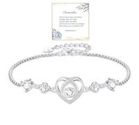 Diorra Pulsera para las Mujeres de Plata Esterlina 925 Amor para Siempre Infinito Pulsera Ajustable Regalo para Las Mujer Niñas