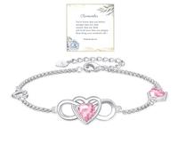 Diorra Pulsera para las Mujeres de Plata Esterlina 925 Amor para Siempre Infinito Pulsera Ajustable Regalo para Las Mujer Niñas