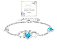 Diorra Pulsera para las Mujeres de Plata Esterlina 925 Amor para Siempre Infinito Pulsera Ajustable Regalo para Las Mujer Niñas