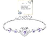 Diorra Pulsera para las Mujeres de Plata Esterlina 925 Amor para Siempre Infinito Pulsera Ajustable Regalo para Las Mujer Niñas