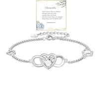 Diorra Pulsera para las Mujeres de Plata Esterlina 925 Amor para Siempre Infinito Pulsera Ajustable Regalo para Las Mujer Niñas