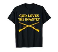 Dios ama a la infantería Veterano de infantería del ejército estadounidense Camiseta