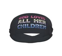 Dios Ama A Todos Sus Hijos Unisex Diadema Deportiva Suaves Banda para El Sudor Transpirable Cinta Sudor Cabeza para Gimnasio Yoga Fitness Fútbol