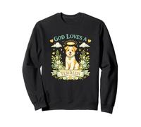Dios ama a un Terrier Lindo Perro ángel Floral Sudadera