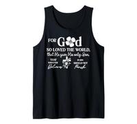 Dios AMÓ AL Mundo Frase Inspiradora de Fe Camiseta sin Mangas
