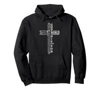 Dios amó el Mundo versículo bíblico Jesús Cara Cruz gráfi Sudadera con Capucha