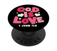Dios Amor Verso de la Biblia Católica Juan PopSockets PopGrip Adhesivo