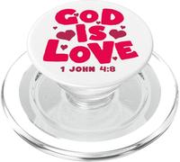 Dios Amor Verso de la Biblia Católica Juan PopSockets PopGrip para MagSafe