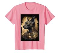 Dios antropomórfico de Aspecto Fresco Gato Bastet Dioses egipcios Camiseta, Niños, Rosado, 4 años