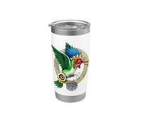 Dios Azteca Huitzilopochtli Colibrí Pájaro Maya Mitología Vaso térmico de acero inoxidable de doble pared
