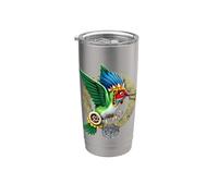 Dios Azteca Huitzilopochtli Colibrí Pájaro Maya Mitología Vaso térmico de acero inoxidable de doble pared