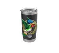 Dios Azteca Huitzilopochtli Colibrí Pájaro Maya Mitología Vaso térmico de acero inoxidable de doble pared