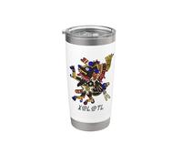Dios azteca México mitología Xolotl masculino femenino Vaso térmico de acero inoxidable de doble pared