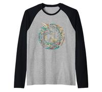 Dios Azteca Quetzalcóatl Serpiente Emplumada Aztecas Dios Serpiente Camiseta Manga Raglan
