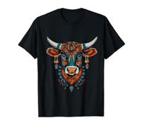 Dios azteca Toro Obra de arte Orgullo mexicano nativo Tolteca Inca Camiseta