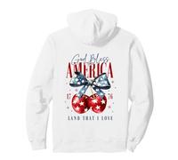 Dios Bendiga a América 1776 Land That I Love Backprint Sudadera con Capucha
