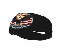 Dios Bendiga A Dios Águila Y Cruz Unisex Headband Transpirable Diadema Deportiva Elástica Diadema para Correr Tenis Ciclismo Gimnasio