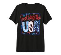 Dios Bendiga a EE. UU. Diseño Patriótico del 4 de Julio Camiseta Premium