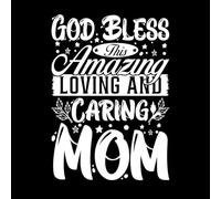 Dios bendiga a esta increíble mamá, tipografía del Día de la Madre. Pegatinas de pared de papel adhesivo 36x50.6cm Decoración de carrocerías Blanco