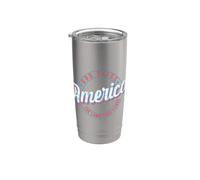 Dios bendiga a Estados Unidos la tierra que amo Vaso térmico de acero inoxidable de doble pared