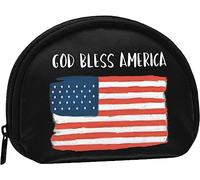 Dios Bendiga a Estados Unidos patriótico EE. UU. Mujeres y niñas Lindo Monedero de Moda Bolso de la Cartera Bolsa de Cambio Titular de la Llave