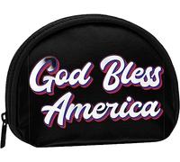 Dios Bendiga a Estados Unidos patriótico EE. UU. Mujeres y niñas Lindo Monedero de Moda Bolso de la Cartera Bolsa de Cambio Titular de la Llave