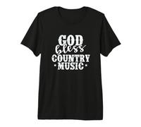 Dios Bendiga a la música Country USA America Cowboys Camiseta Premium