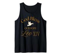 Dios bendiga a nuestro Papa León XIV Espíritu Santo Fe Católica Paz Camiseta sin Mangas