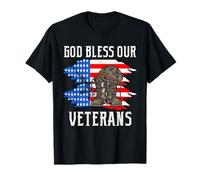 Dios bendiga a nuestros veteranos Memorial Day Camiseta