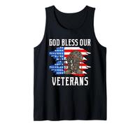Dios bendiga a nuestros veteranos Memorial Day Camiseta sin Mangas