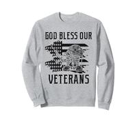 Dios bendiga a nuestros veteranos Memorial Day Sudadera