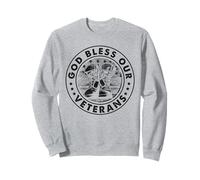Dios bendiga a nuestros veteranos Memorial Day Sudadera