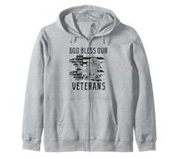 Dios bendiga a nuestros veteranos Memorial Day Sudadera con Capucha