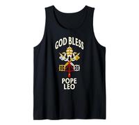 Dios Bendiga al Papa León Escudo del Vaticano Oración Católica Bendición Camiseta sin Mangas