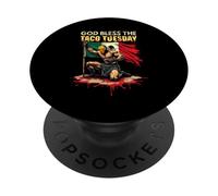Dios Bendiga el Martes de Tacos Lucha Libre PopSockets PopGrip Adhesivo