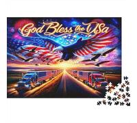 Dios Bendiga Estados Unidos Arte Puzzle 1000p para Hombres Y Mujeres para Enmarcar Pasatiempo Mejor Valorados Impresión HD Materiales Ecológicos 70x50cm/1000pcs