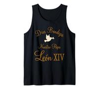 Dios Bendiga Nuestro Papa León XIV en español Dios bendiga al Papa Camiseta sin Mangas