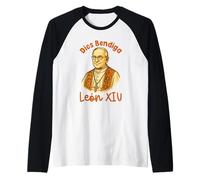 Dios Bendiga Papa León XIV en español Dios bendiga al Papa León XIV Camiseta Manga Raglan